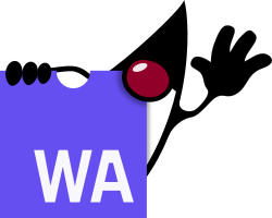 WebAssembly logo meets Duke, the Java mascot